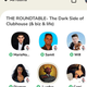 The author (center) pictured speaking to an assembled group of influencers.